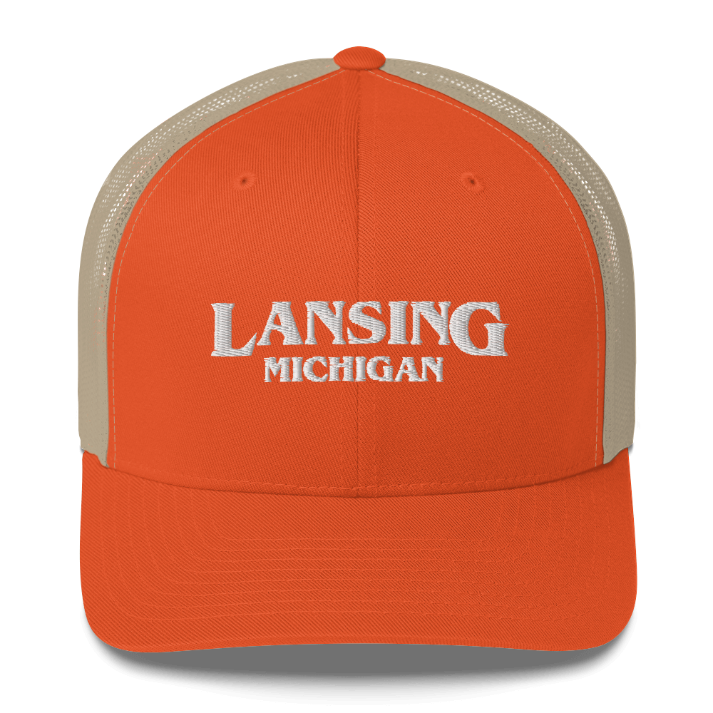 'Lansing Michigan' Trucker Hat (1980s Drama Parody)