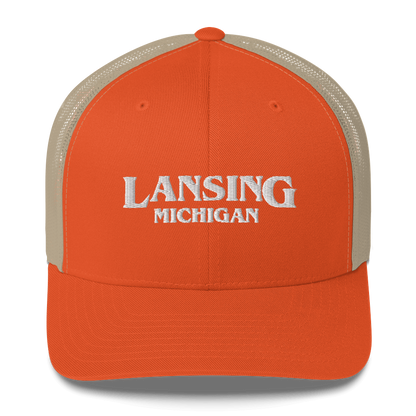 'Lansing Michigan' Trucker Hat (1980s Drama Parody)