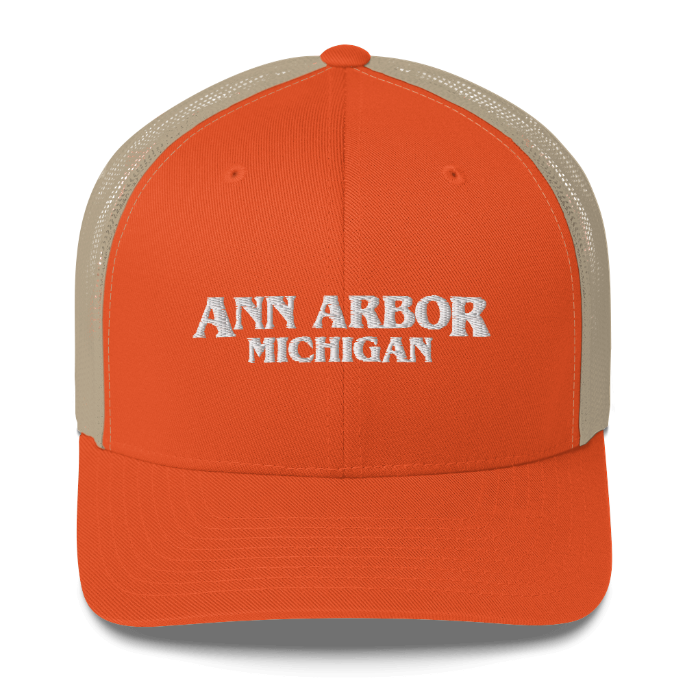 'Ann Arbor Michigan' Trucker Hat (1980s Drama Parody)