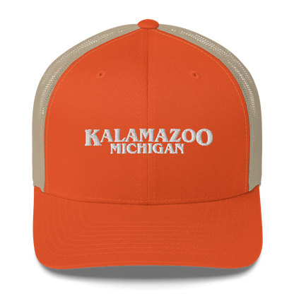 'Kalamazoo Michigan' Trucker Hat (1980s Drama Parody)