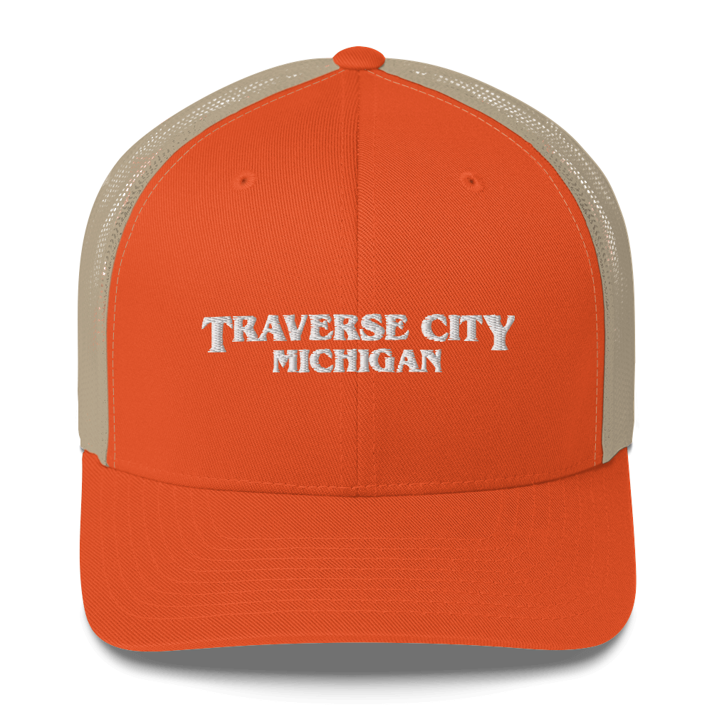 'Traverse City Michigan' Trucker Hat (1980s Drama Parody)