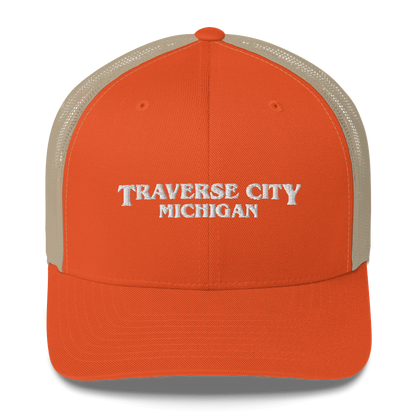 'Traverse City Michigan' Trucker Hat (1980s Drama Parody)