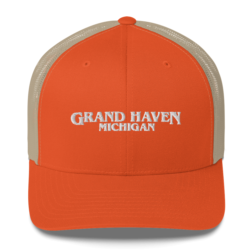 'Grand Haven Michigan' Trucker Hat (1980s Drama Parody)