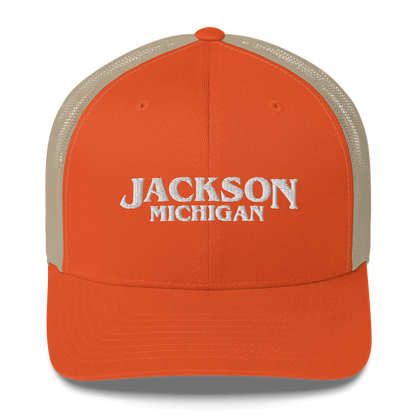 'Jackson Michigan' Trucker Hat (1980s Drama Parody)