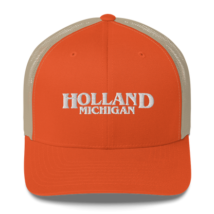 'Holland Michigan' Trucker Hat (1980s Drama Parody)