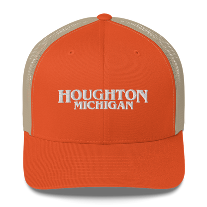 'Houghton Michigan' Trucker Hat (1980s Drama Parody)