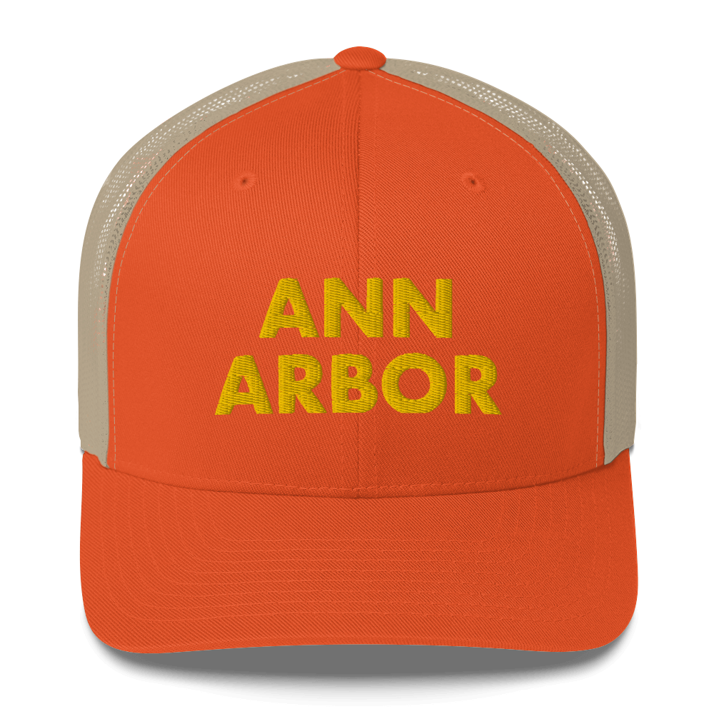 'Ann Arbor' Trucker Hat | Gold Embroidery