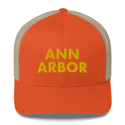 'Ann Arbor' Trucker Hat | Gold Embroidery