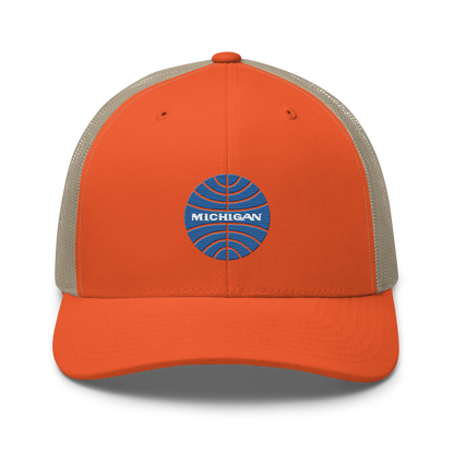 'Michigan' Trucker Hat (Retro Airline Parody)