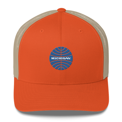 'Michigan' Trucker Hat (Retro Airline Parody)