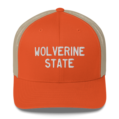 Michigan 'Wolverine State' Trucker Hat (Licence Plate Font)