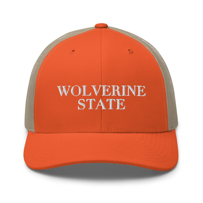 Michigan 'Wolverine State' Trucker Hat (Didone Font)