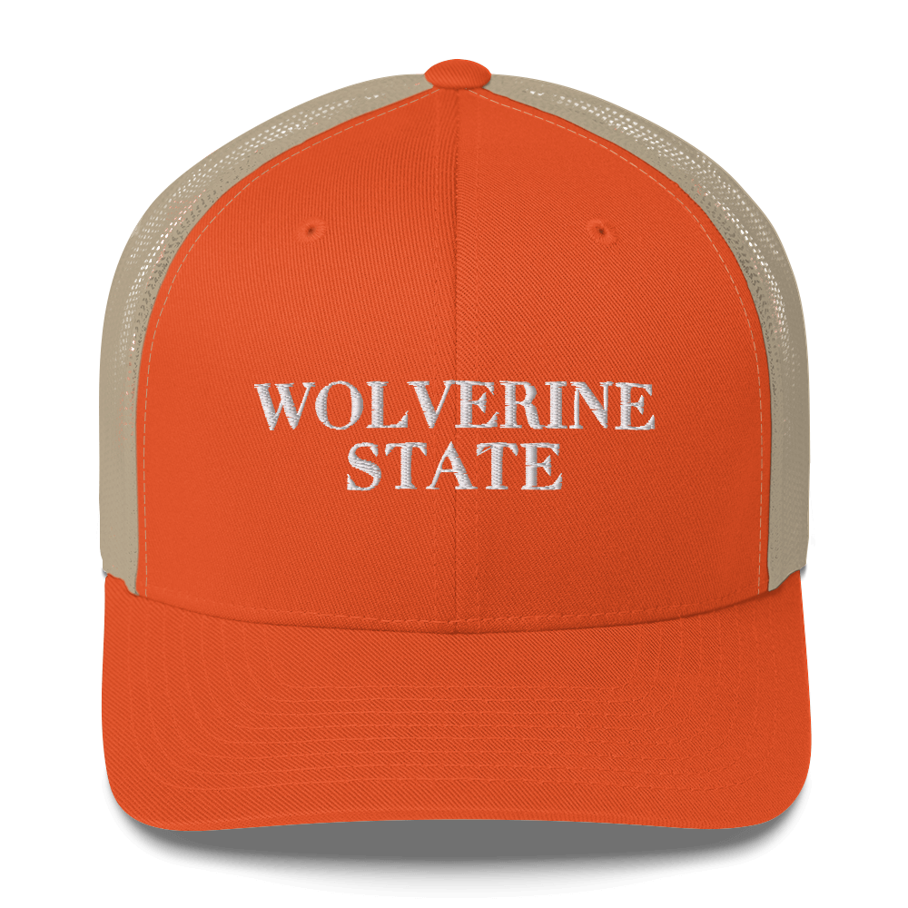 Michigan 'Wolverine State' Trucker Hat (Didone Font)