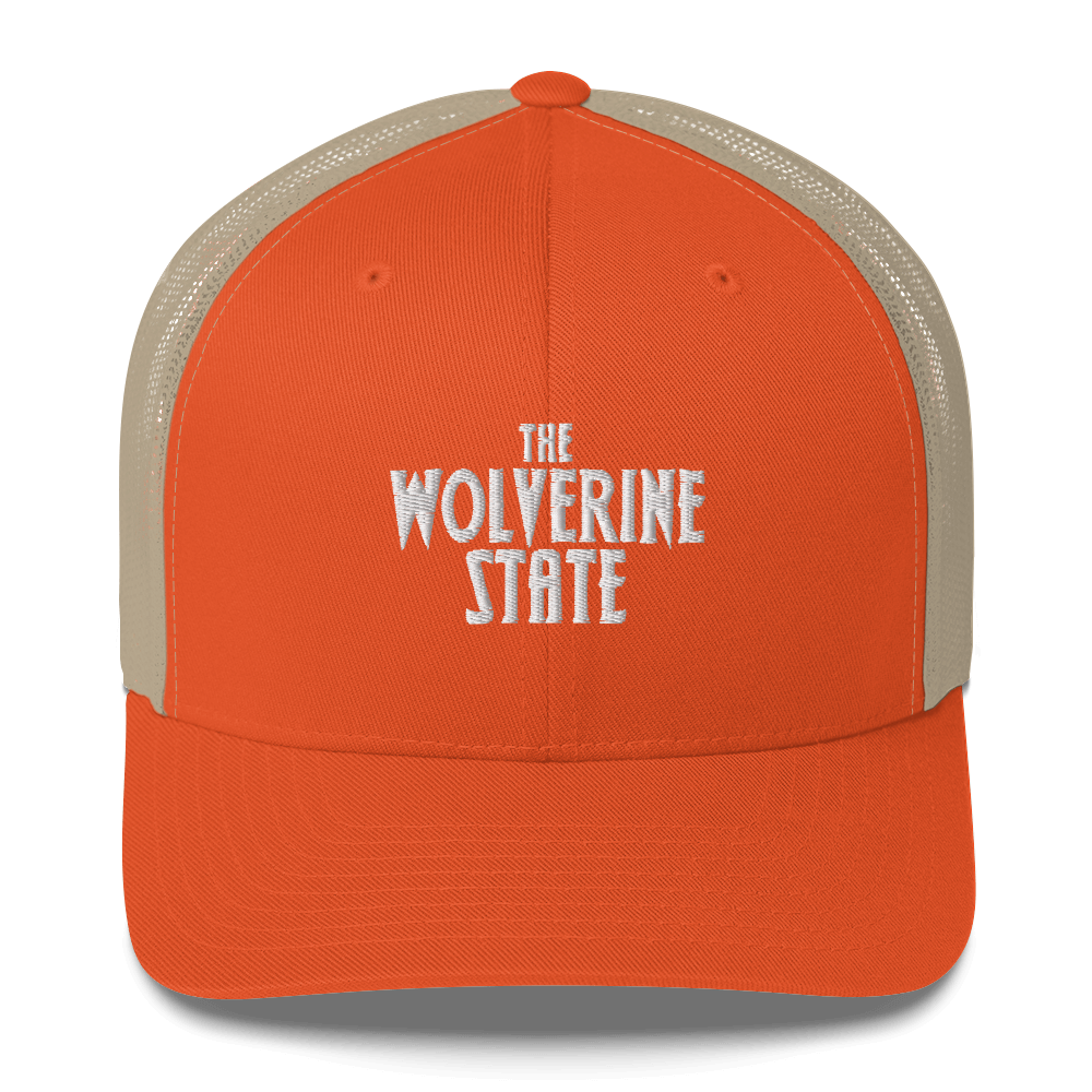 Michigan 'The Wolverine State' Trucker Hat (Vicious Mustelid Font)