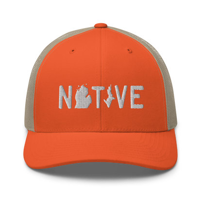 Michigan 'Native' Trucker Hat (Licence Plate Font)