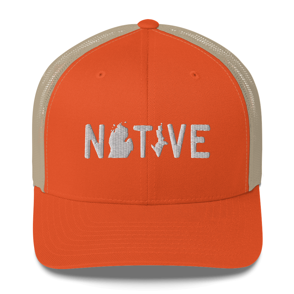 Michigan 'Native' Trucker Hat (Licence Plate Font)