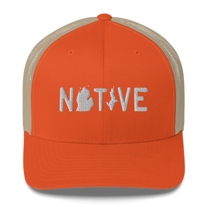 Michigan 'Native' Trucker Hat (Licence Plate Font)