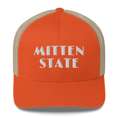 Michigan 'Mitten State' Trucker Hat (Art Deco Font)