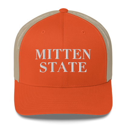 Michigan 'Mitten State' Trucker Hat (Didone Font)