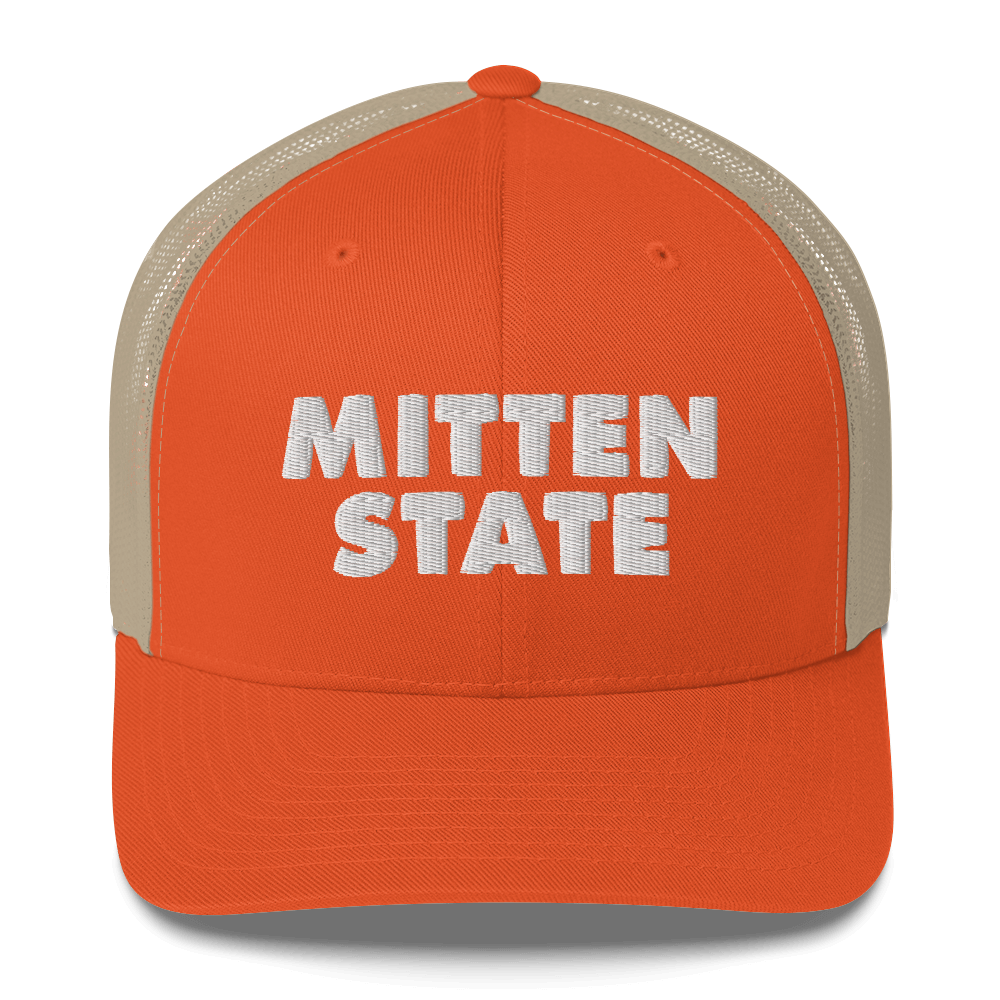 Michigan 'Mitten State' Trucker Hat (Geometric Sans Font)