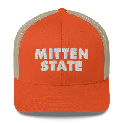 Michigan 'Mitten State' Trucker Hat (Geometric Sans Font)