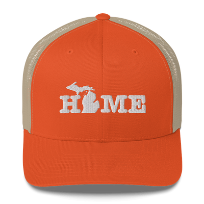 Michigan 'Home' Trucker Hat (Typewriter Font)