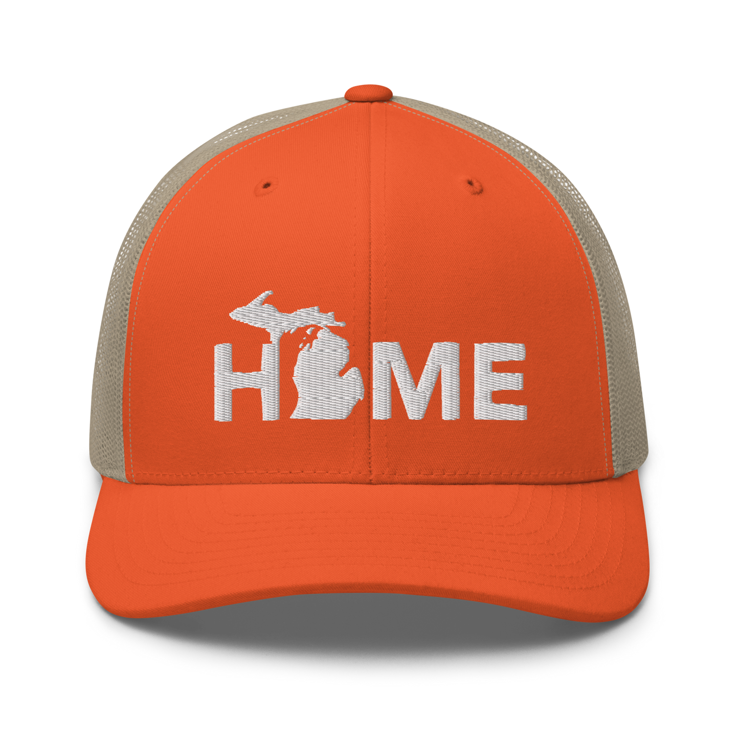 Michigan 'Home' Trucker Hat (Geometric Sans Font)