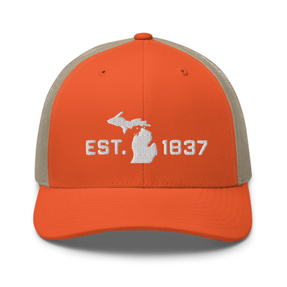 Michigan 'EST 1837' Trucker Hat (Athletic Font)