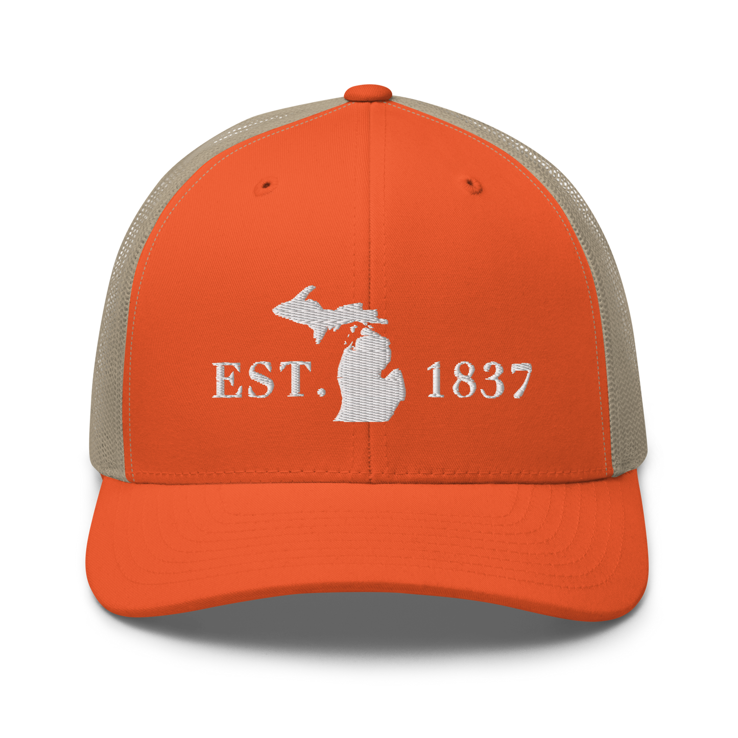 Michigan 'EST 1837' Trucker Hat (Didone Font)