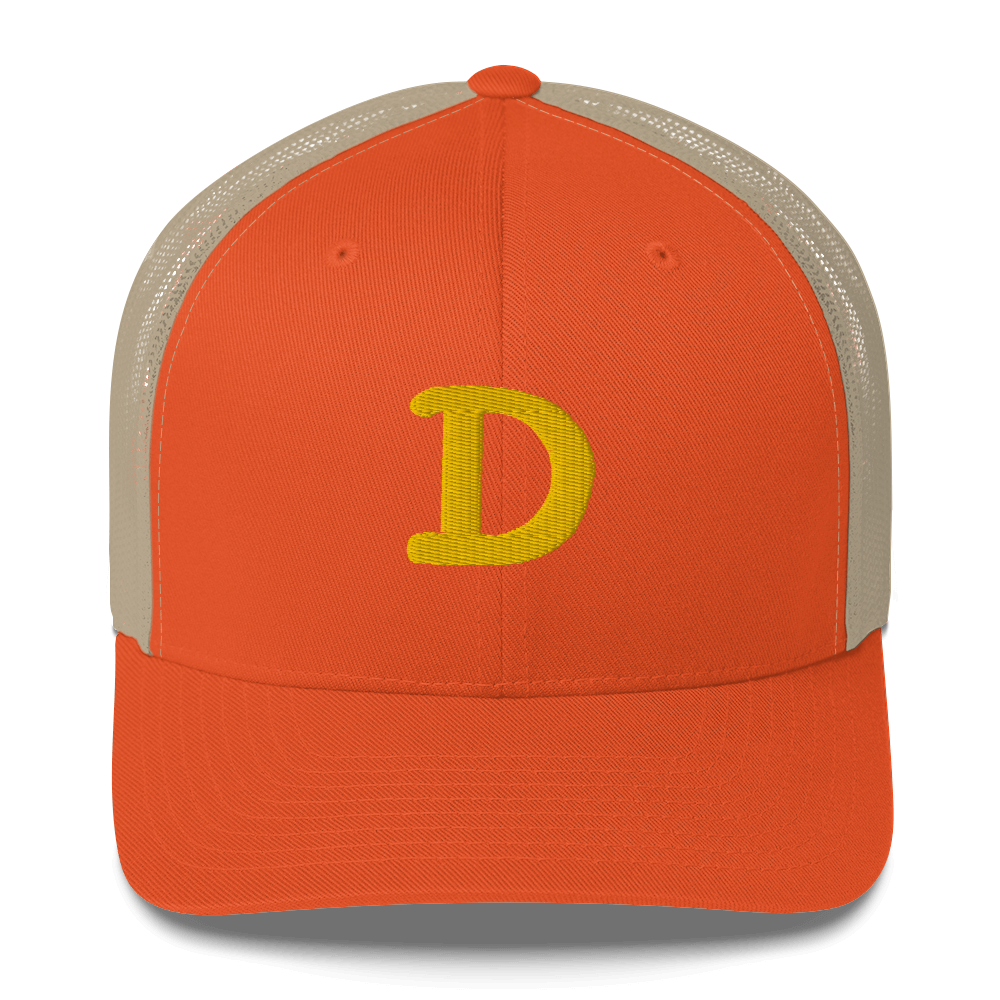 Detroit 'Old French D' Trucker Hat | Gold Embroidery