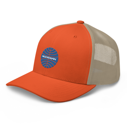 'Michigan' Trucker Hat (Retro Airline Parody)