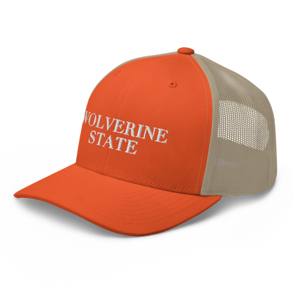 Michigan 'Wolverine State' Trucker Hat (Didone Font)