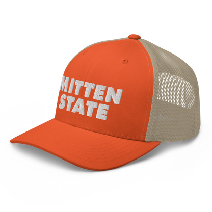 Michigan 'Mitten State' Trucker Hat (Geometric Sans Font)