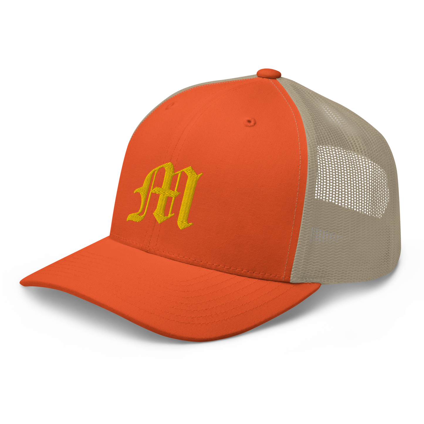 Michigan 'Old English M' Trucker Hat | Gold Embroidery