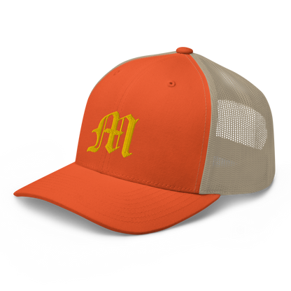 Michigan 'Old English M' Trucker Hat | Gold Embroidery