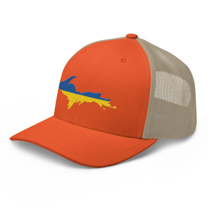 Michigan Upper Peninsula Trucker Hat (Ukraine Edition)