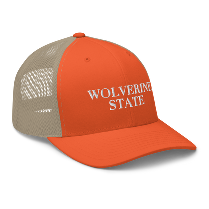 Michigan 'Wolverine State' Trucker Hat (Didone Font)