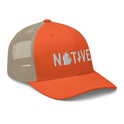 Michigan 'Native' Trucker Hat (Licence Plate Font)