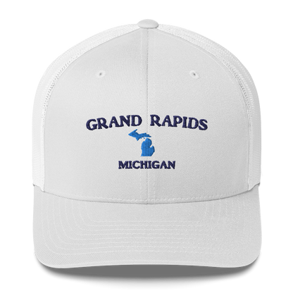 'Grand Rapids Michigan' Trucker Hat (w/ Michigan Outline)