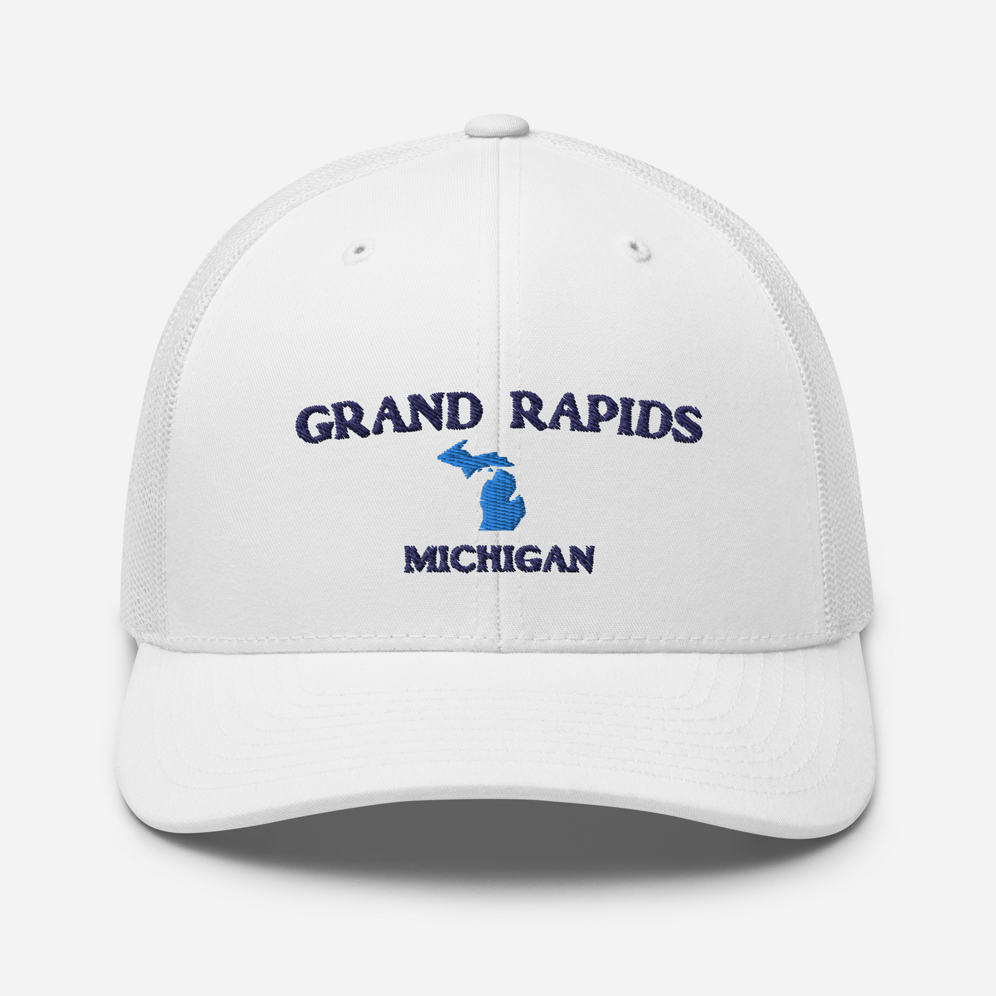 'Grand Rapids Michigan' Trucker Hat (w/ Michigan Outline)