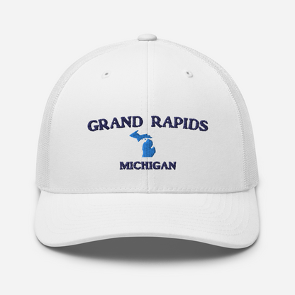 'Grand Rapids Michigan' Trucker Hat (w/ Michigan Outline)