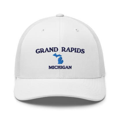 'Grand Rapids Michigan' Trucker Hat (w/ Michigan Outline)