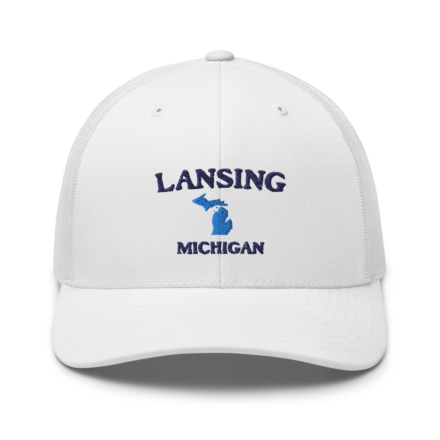 'Lansing Michigan' Trucker Hat (w/ Michigan Outline)