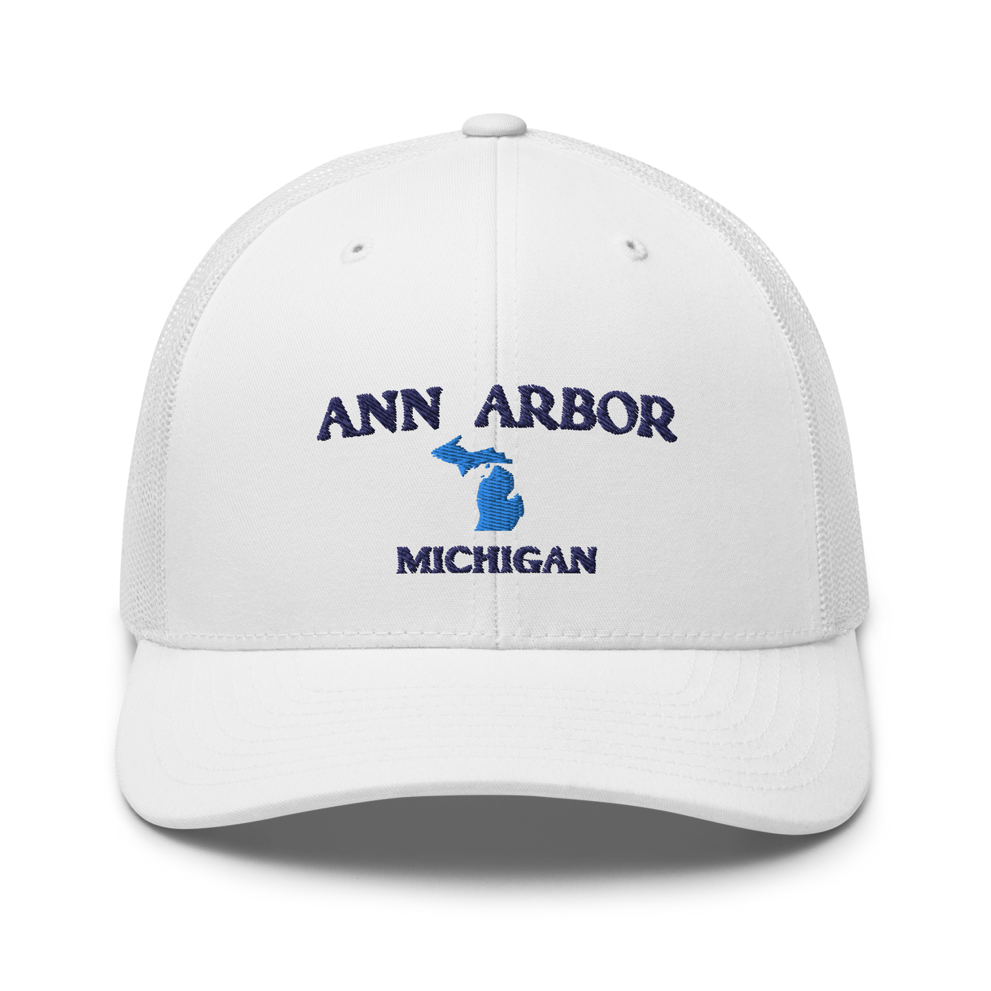 'Ann Arbor Michigan' Trucker Hat (w/ Michigan Outline)