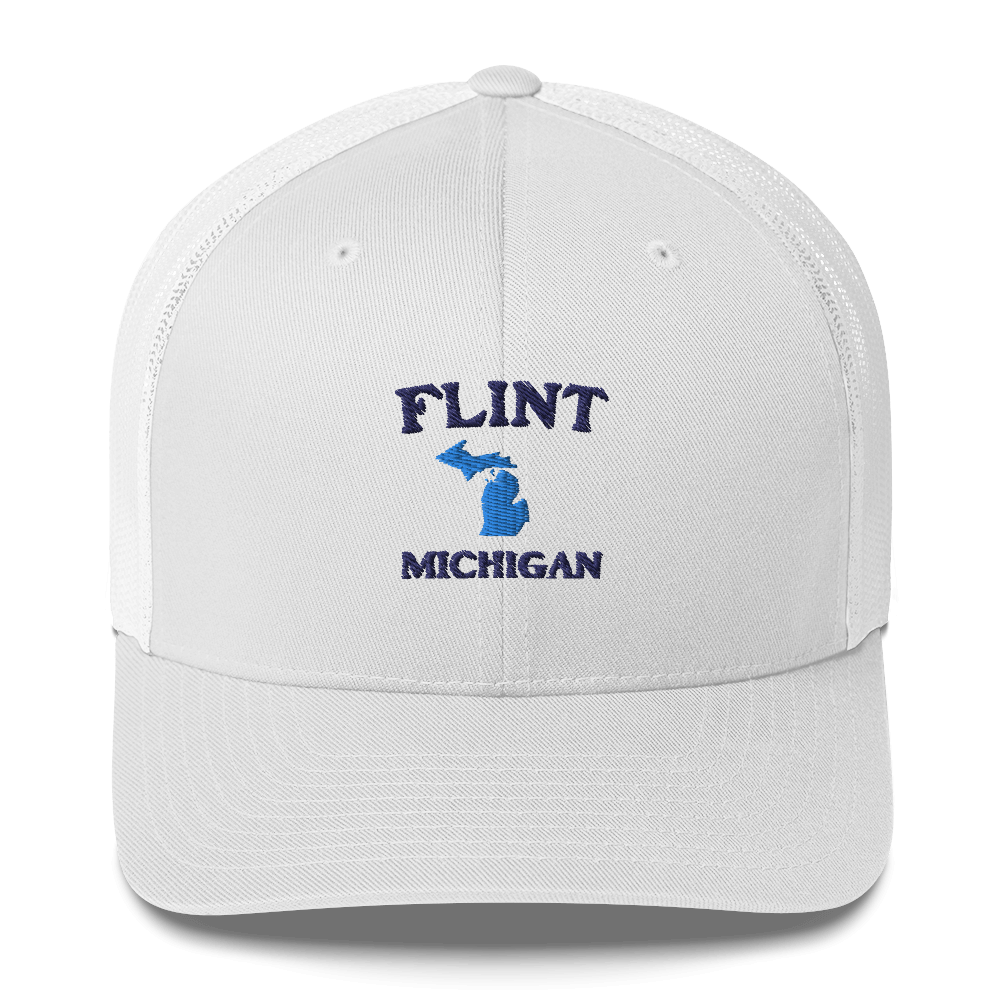 'Flint Michigan' Trucker Hat (w/ Michigan Outline)