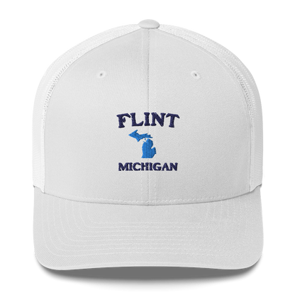 'Flint Michigan' Trucker Hat (w/ Michigan Outline)