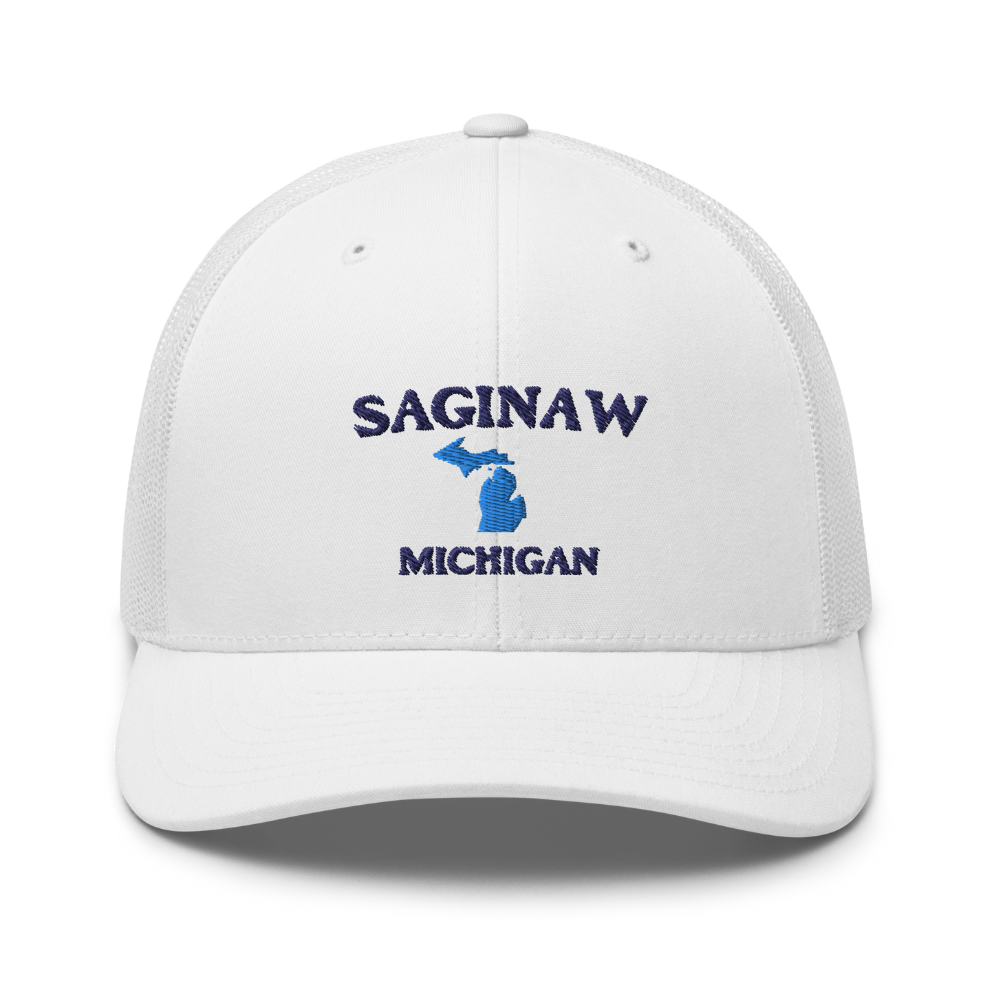 'Saginaw Michigan' Trucker Hat (w/ Michigan Outline)