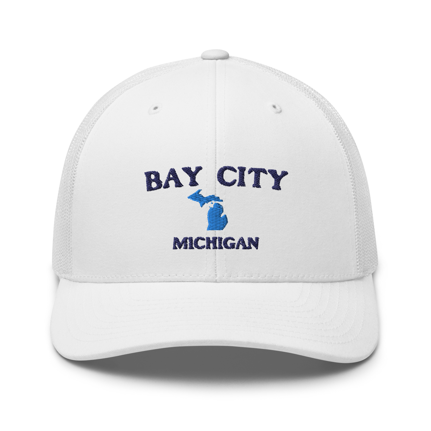 'Bay City Michigan' Trucker Hat (w/ Michigan Outline)