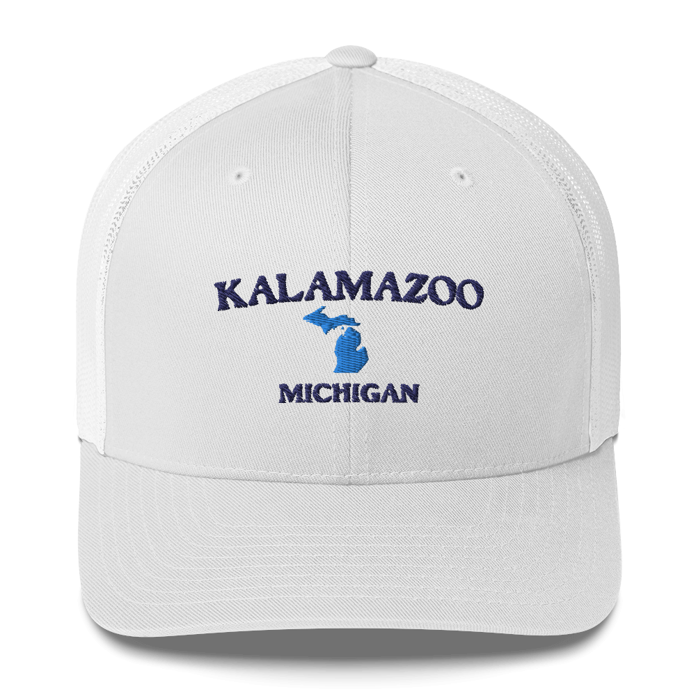 'Kalamazoo Michigan' Trucker Hat (w/ Michigan Outline)