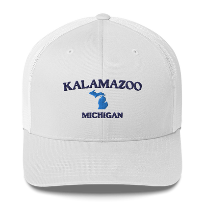 'Kalamazoo Michigan' Trucker Hat (w/ Michigan Outline)